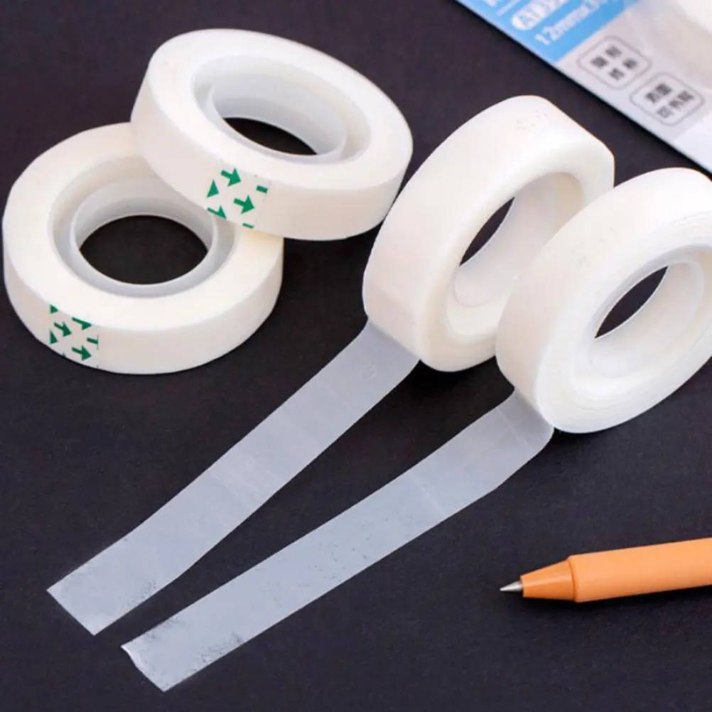 8Pcs Error Removing Tape Transparent Adhesive Tapes for Drawing Writing Correction Reusable School Office DIY Crafts Tools