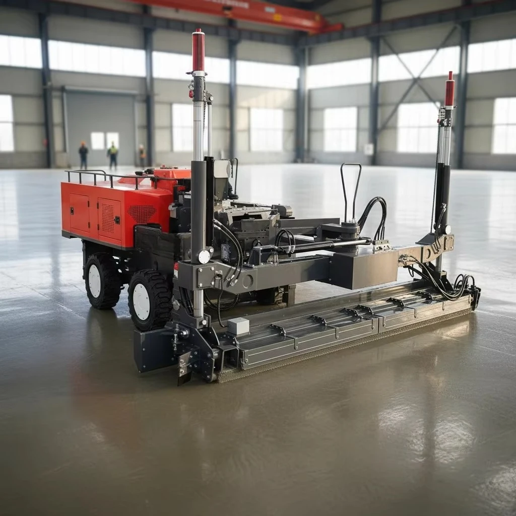 Concrete Laser Screed Telescopic Boom Fully Automated Self Leveling Concrete Leveling Machine Concrete Laser Screed