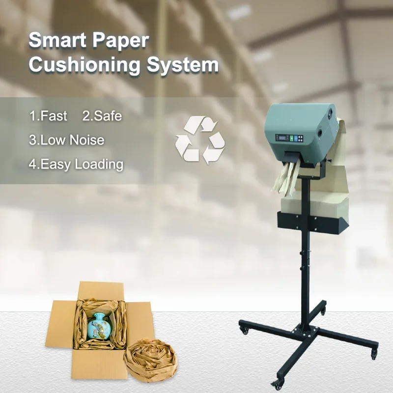 for NP-P30 YJNPACK China Manufacturer Protective Wrapping Buffer Kraft Pad Void Filling Paper Cushion Packaging Machine