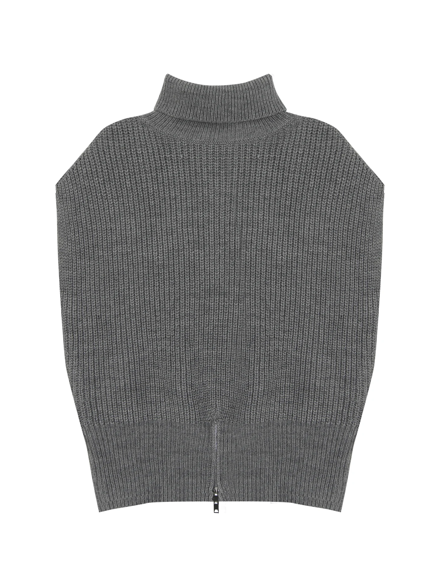 レッドセレブリティウールニットベストレディースアウター冬ファッショナブルな新着ハイカラーレギュラー丈ソリッドカラー