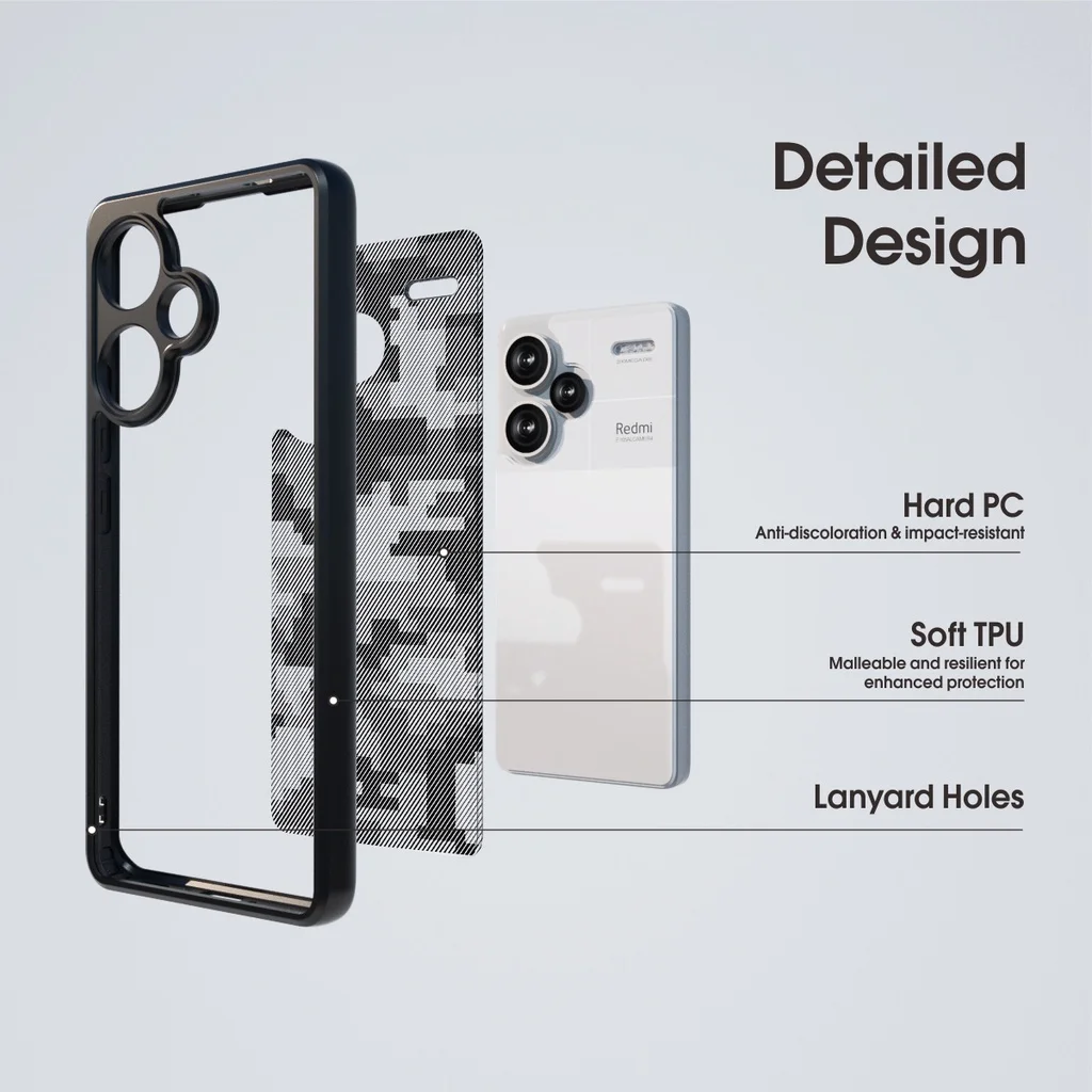 ibmrs for redmi note 13 pro plus 5g case ,matte Clear transparent phone protective case(Comes with wrist strap)