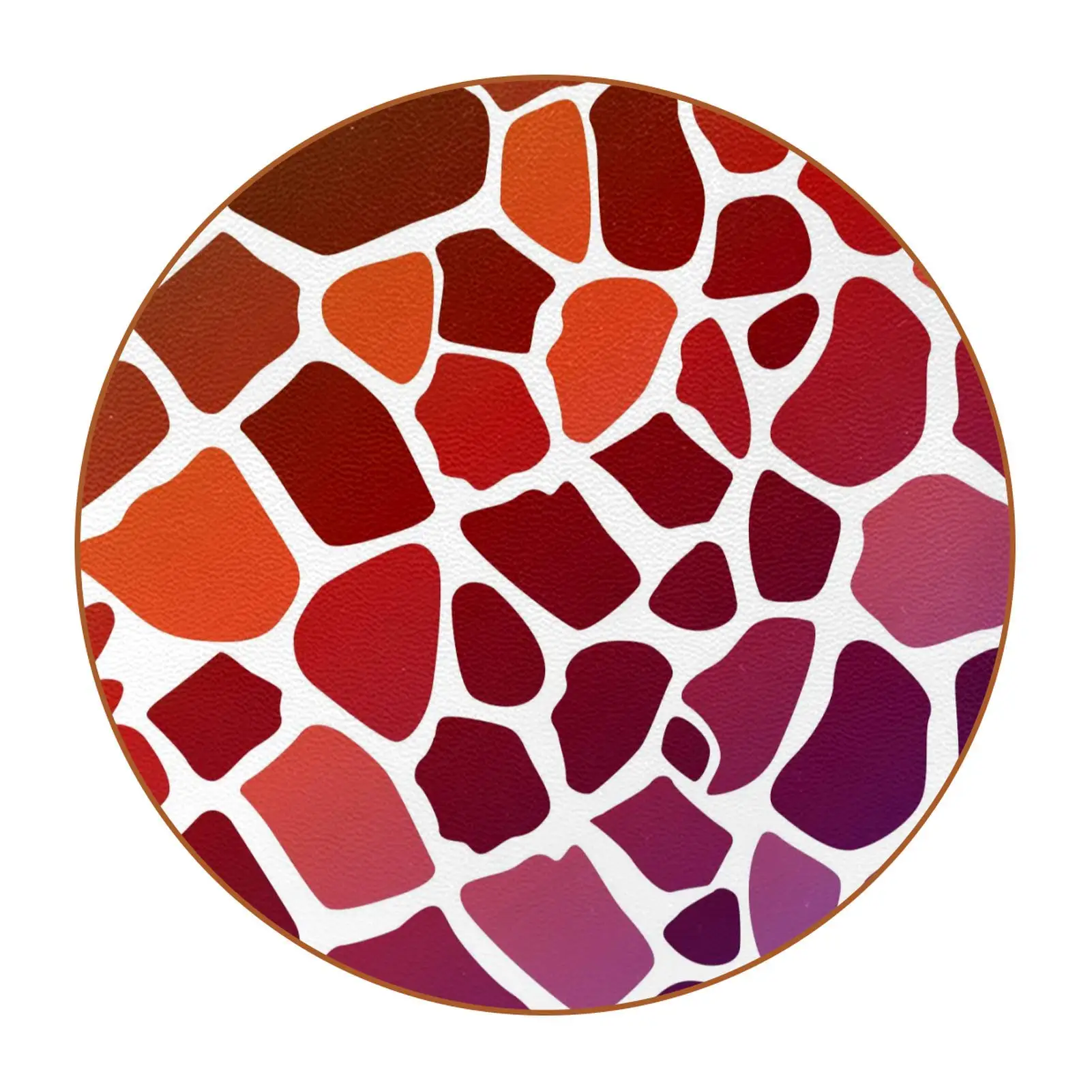 Orange Abstract Giraffe Pattern Coasters for Drinks, Ceramic Coasters Protect Your Furniture, Fits Any Size of Drinking Glasses