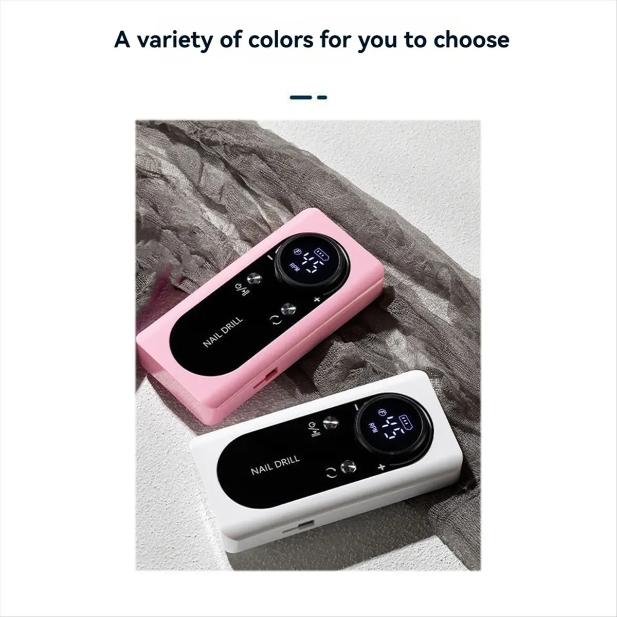 【Abrasives】 Low Noise Nail Sander Polish Machine Professional Nail Removal Machine Nail Polish Machine Manicure Salon Tool Pink