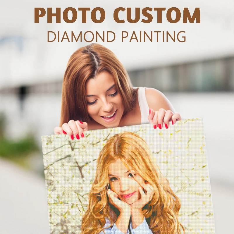 

PhotoCustom Photo Custom 5D DIY Diamond Painting Family Private custom Mosaic Diamond Painting Pet Diamond Embroidery Square Dri