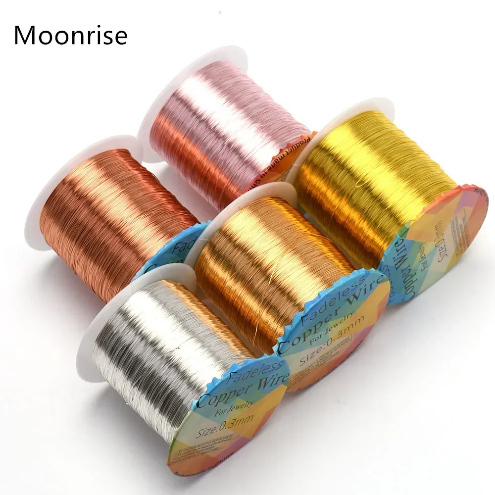 

Solid Colorfast Copper Wire Tarnish-Resistant Beading Wire DIY Craft Jewelry Making Accessories 18 to 32 Gauge ( 32Ga/1969 ft )