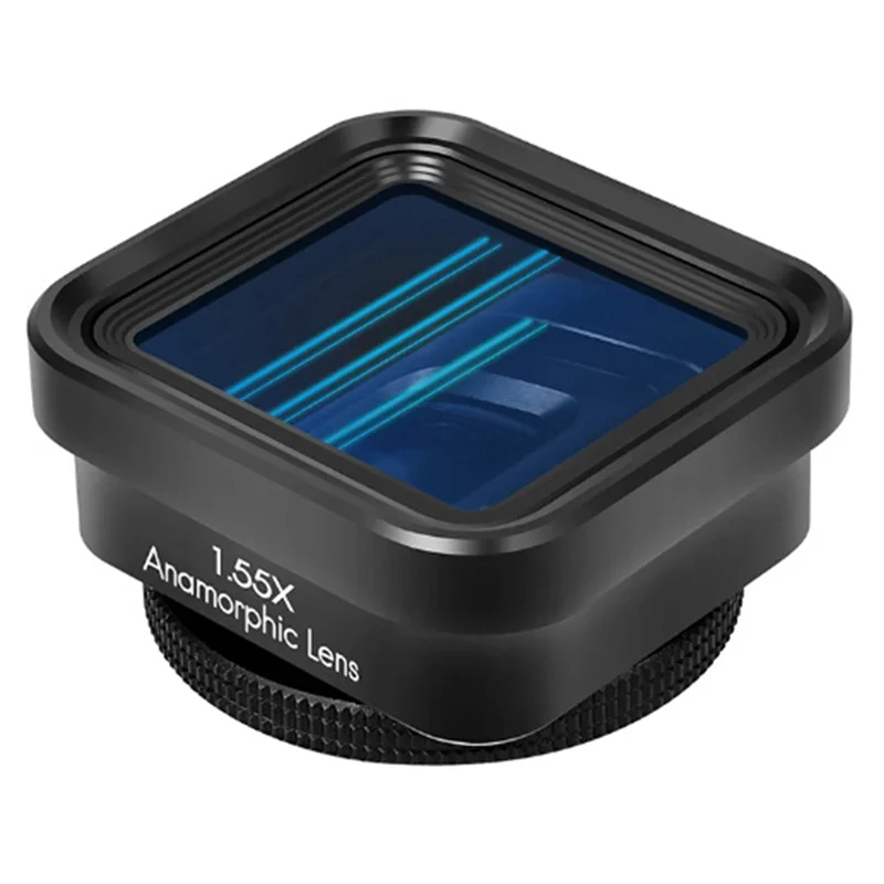 1 PCS Black 1.55X Wide Screen Anamorphic Lens Blu-Ray Brushed Video Lens Universal-X62A