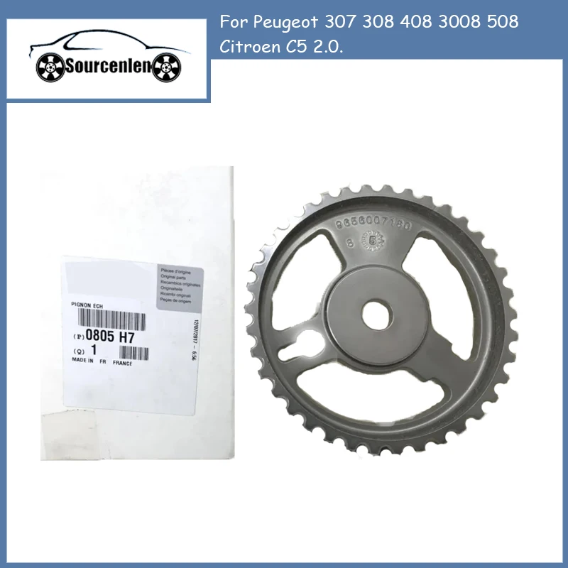 

New Genuine Exhaust Camshaft Gear Timing Pulley 0805H7 for Peugeot 307 308 408 3008 508 Citroen C5 2.0.