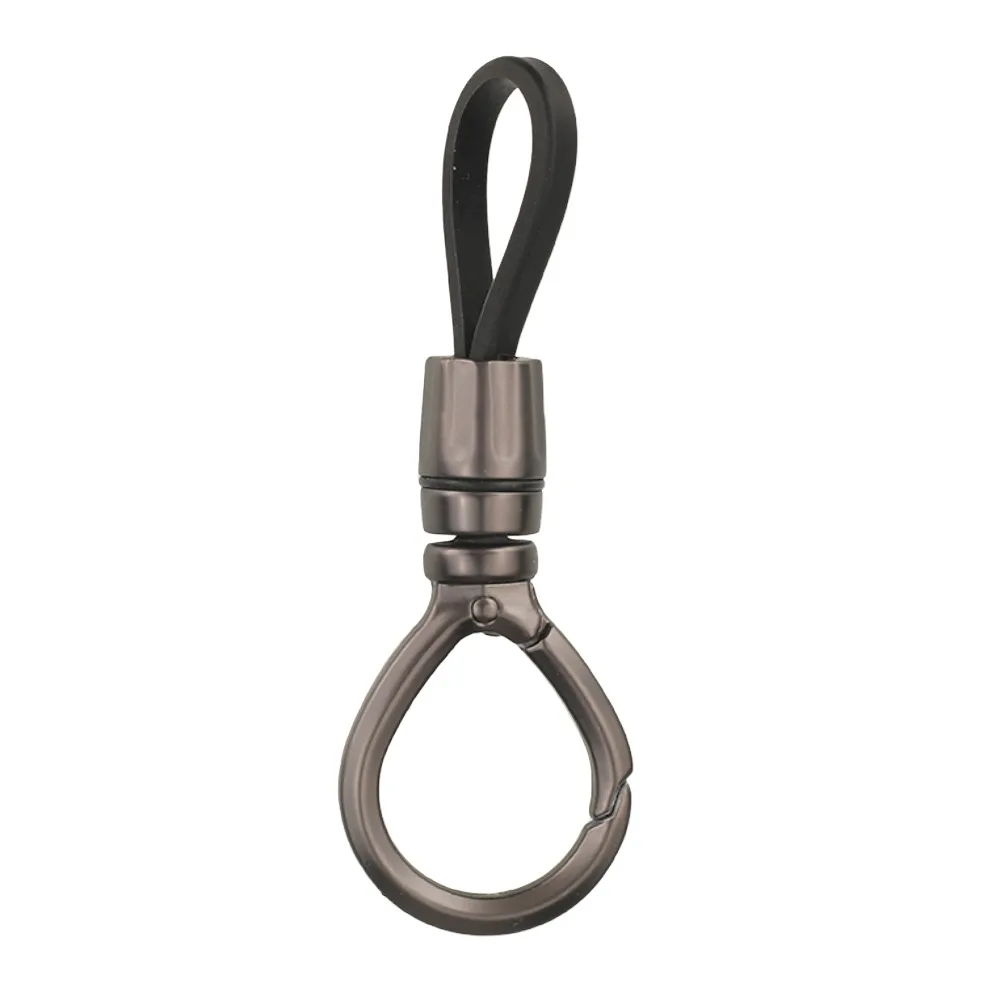 Jingyuqin New Fashion Keychain Women Men Black Buckle Car Key Ring Holder Luxury Durable Never Damage Keyring Gift