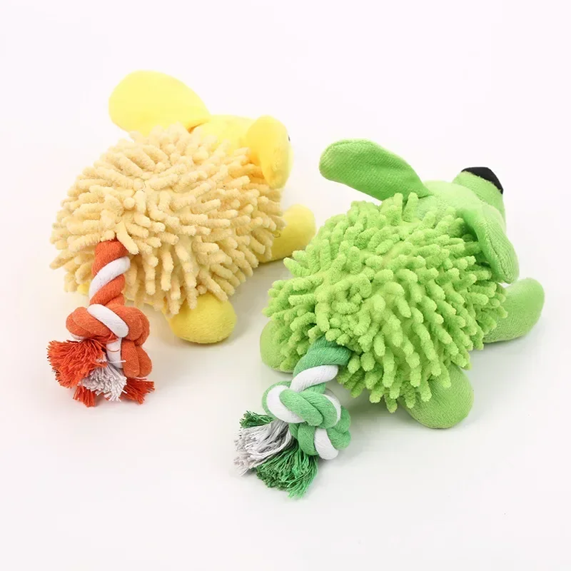 

Cartoon Little Rabbit Plush Dog Toy Grinding Teeth Cleaning Teeth Making Sounds Dog Toy Mop Plush Knot Pet Toy