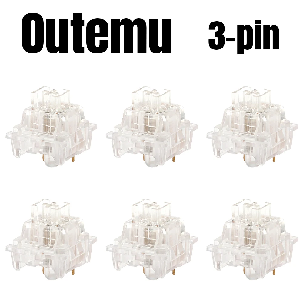 Imagem -03 - Outemu Interruptor Transparente para Teclado Mecânico 3pin Linear Rgb Smd Lube Gaming mx Switches Teclado Gaming