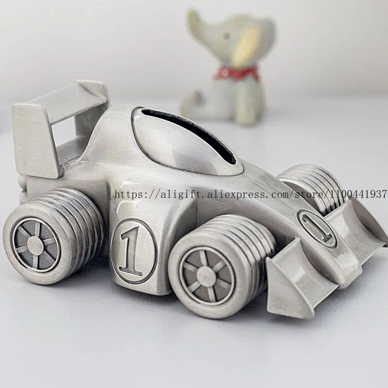 

Metal European-Style Creative Racing Car Piggy Bank Children's Anti-Drop Piggy Bank Children's Day Gift