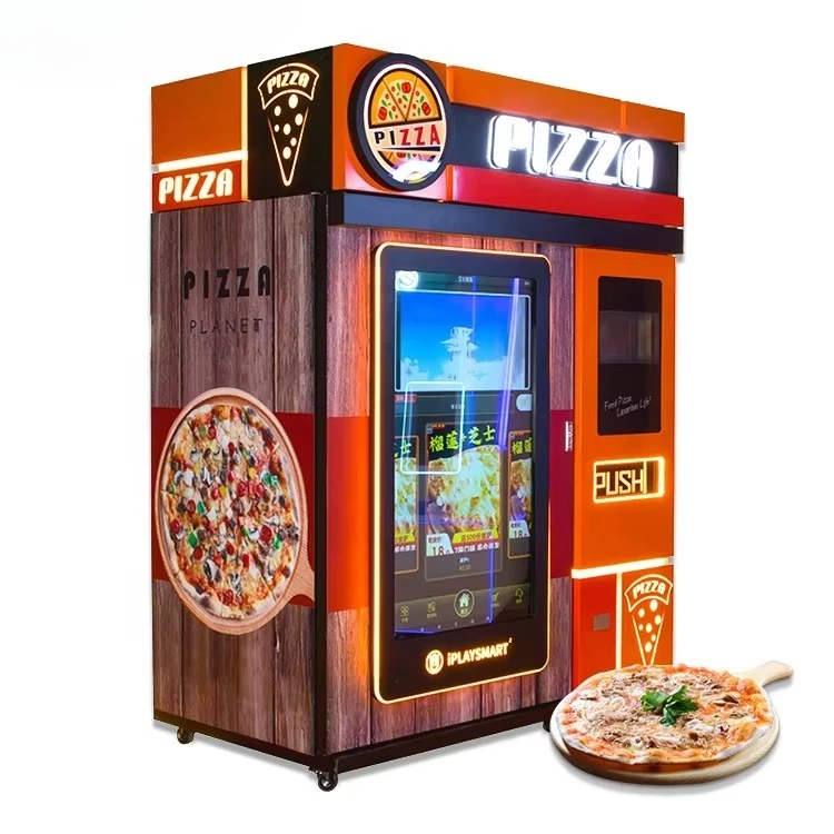 Smart Touch Screen Pizza Vending Machine Commercial Fully Automatic Outdoor Hot Fast Food Self Service Pizza Making Machine
