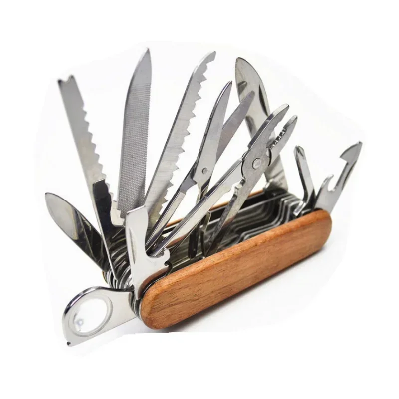 Imagem -02 - Multifuncional Folding Pocket Knife Facas de Sobrevivência Diferentes Funções Ferramentas Grupo 1pc