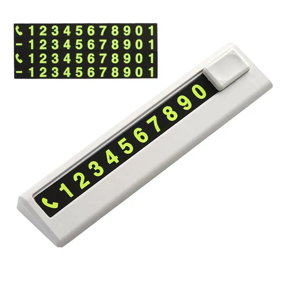 Placa de número de teléfono de estacionamiento, número de teléfono en el coche, número de teléfono de estacionamiento, placa temporal de parada, tarjeta de señal V1K0