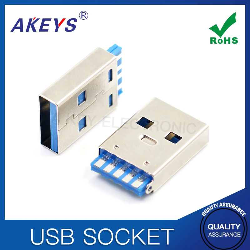 3.0A MALE WELDING WIRE TYPE USB 9P DOUBLE-SIDED WELDING WIRE PLUG INTEGRATED HIGH-SPEED DATA TRANSMISSION CABLE USB DISK INTERFA