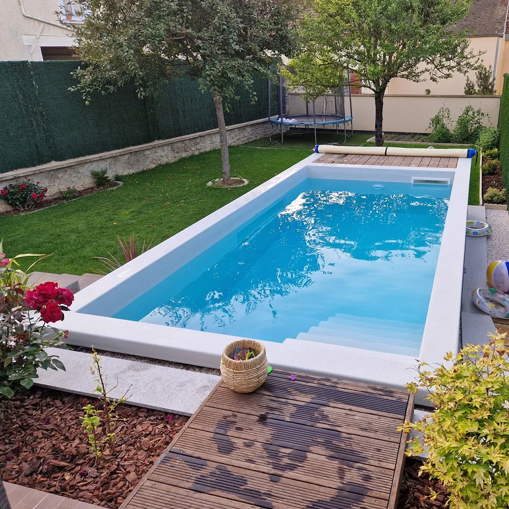 Above Ground Pool Swimming Outdoor Cheap Rectangular Fiberglass Homes Garden Container Pool Manufacturer