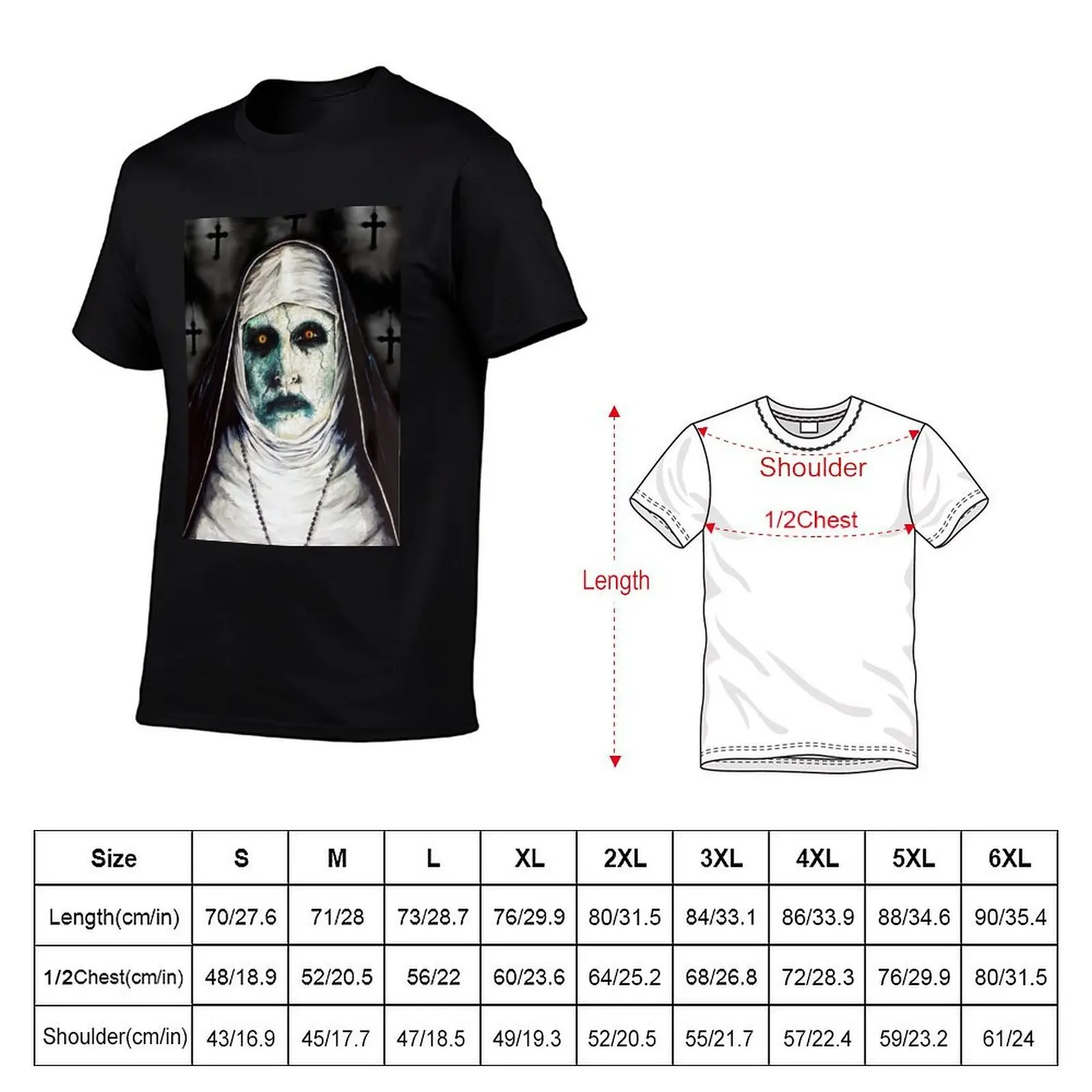 Valek the Nun T-Shirt Vintage Style Printed Top