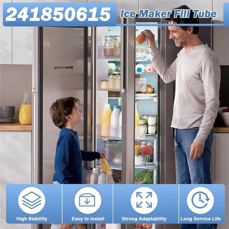 ABUN 241850615 Ice Maker Fill Tube for Frigidaire for Electrolux Refrigerator Replacement Part 218976915