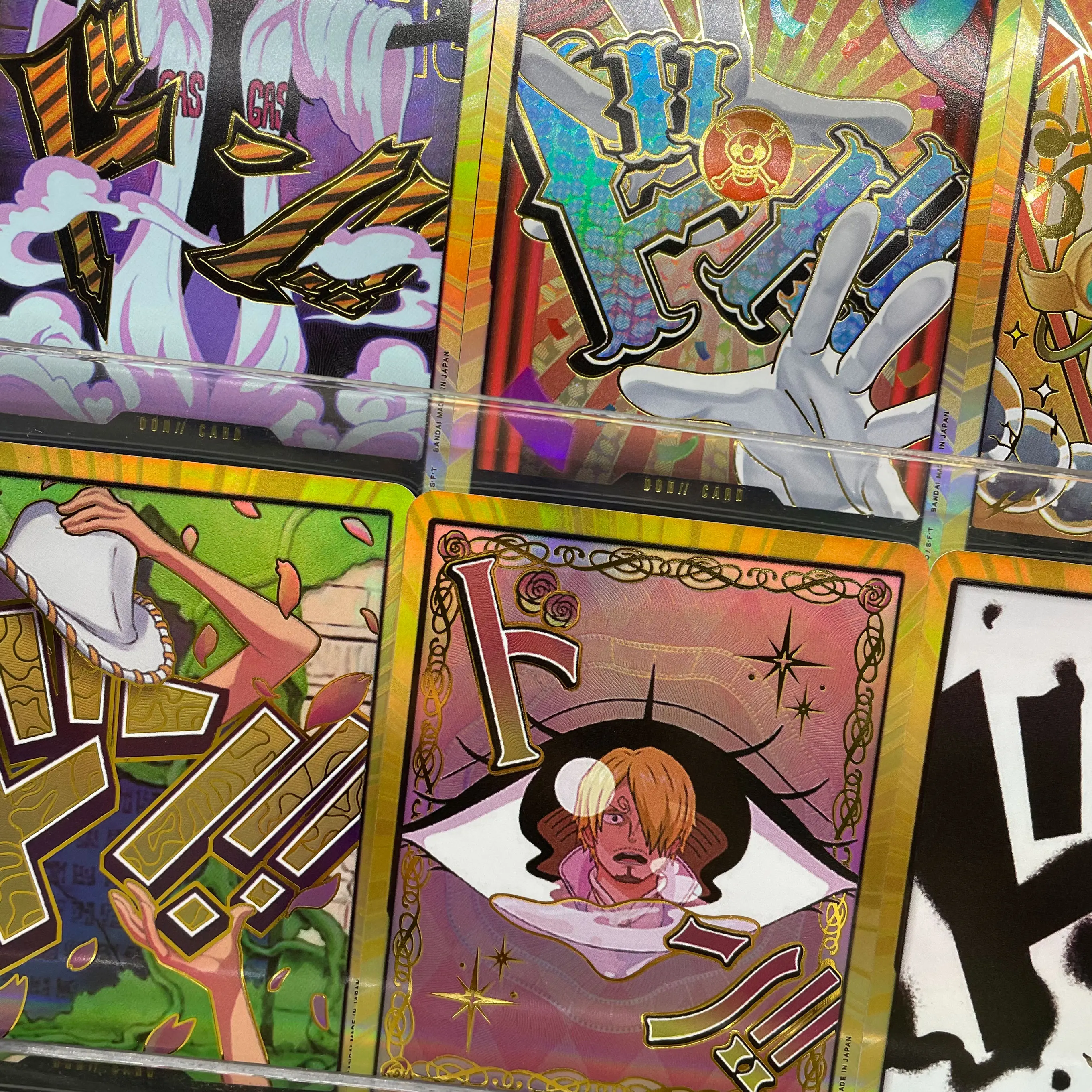 30pcs/set DIY OPCG Versi Bahasa Inggris PRB-02 Permainan Kartu Koleksi Golden Box DON Card Monkey D. Luffy Kozuki Kartu Koleksi Berlapis Emas