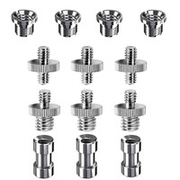 1/4 Screw Camera 3/8 Inch Converter Threaded Screws Mount Flash Hot Shoe Adapter Tripod Thread Light Stand Plate 1/4\