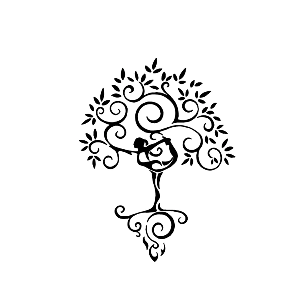 

Tree of Life Design Vinyl Car Sticker Waterproof UV Resistant for Auto Window Bumper Universal Fit Spiritual Nature Theme