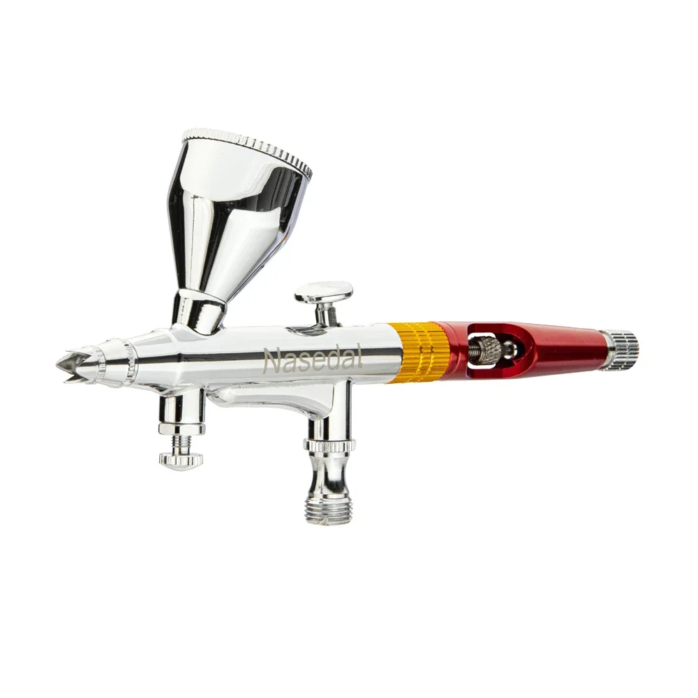 Imagem -03 - Airbrush 03 Milímetros Nasedal Gravidade Alimentação Dual-action Airbrush Novo Design Pistola de Pulverização para Art Craft Modelo Pintura Pulverização Hobby