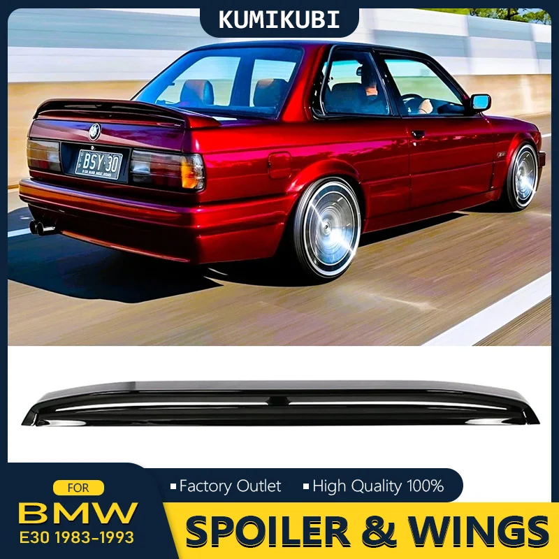 For BMW 3 Series E30 1983-1993 Rear Trunk Wing Spoiler ABS Boot Spoiler Mtech 21 Style Rear Lip