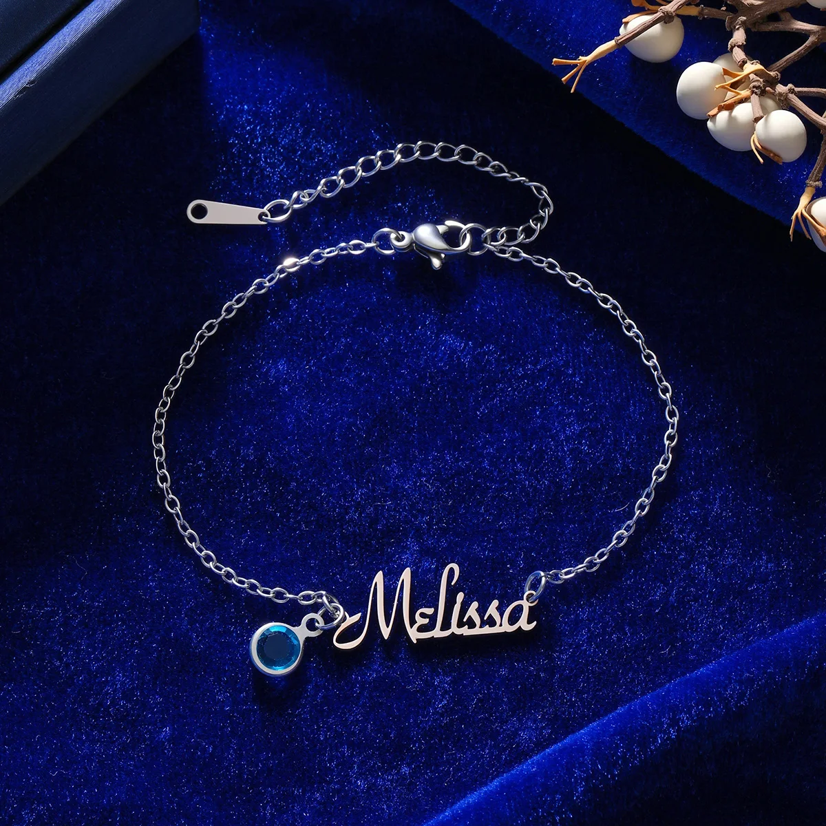 Personalized Name Bracelets For Women Stainless Steel Charms Bracelet Handmade Jewellery Custom Name Bracelet BFF Pulseras Mujer