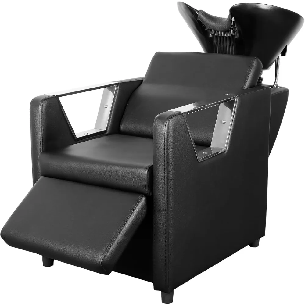 

Shampoo Chairs Backwash Chair Adjustable ABS Plastic Shampoo Bowl Sink with Leg Support for Spa Beauty Salon Shampoo Chairs