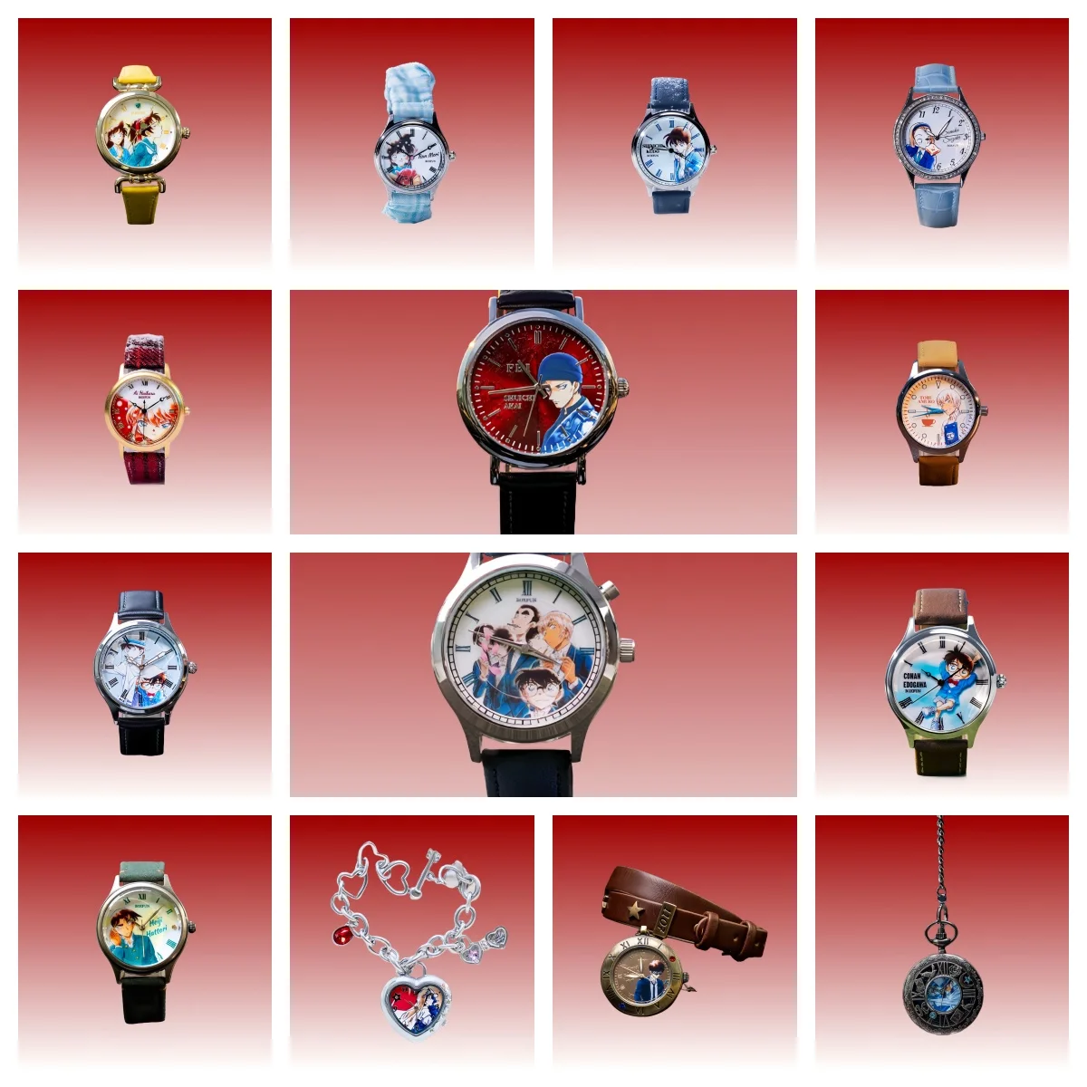 

100% Genuine Detective Conan Comics Specials Watch Blind Box Anime Figure Student Watch Birthday Children's Day Gift for Kid ﻿