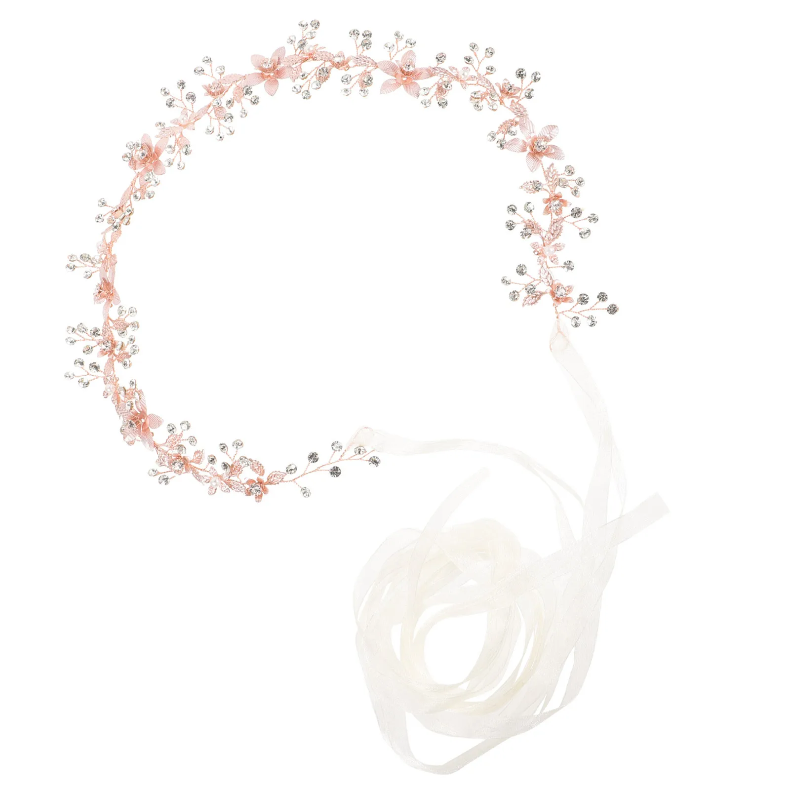 1 قطعة سلسلة زهرة حزام الزفاف ارتفع الذهب اليدوية حجر الراين وشاح الزفاف حزام خصر الزفاف أنيقة اكسسوارات الحفلات #4