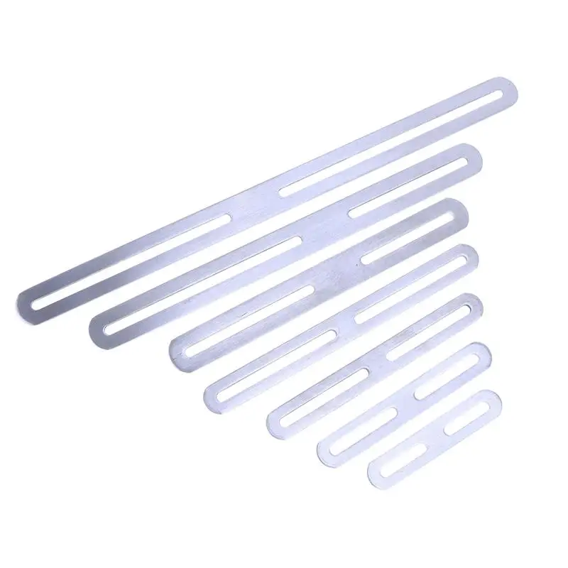 1Pcs Stainless Steel Straight Angle Bracket Black/Silver Thickened 180 Degree Flat Fixed Bracket Connector Furniture Holder