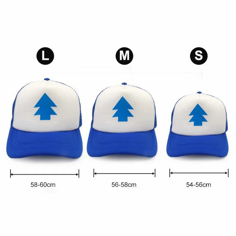 1Pcs Baseball Cap Fashion Summer Sport Cool Mesh Net Hat Cool Pine Gravity Baseball Same Parent-child Dupu Blue Falls Cap 2023