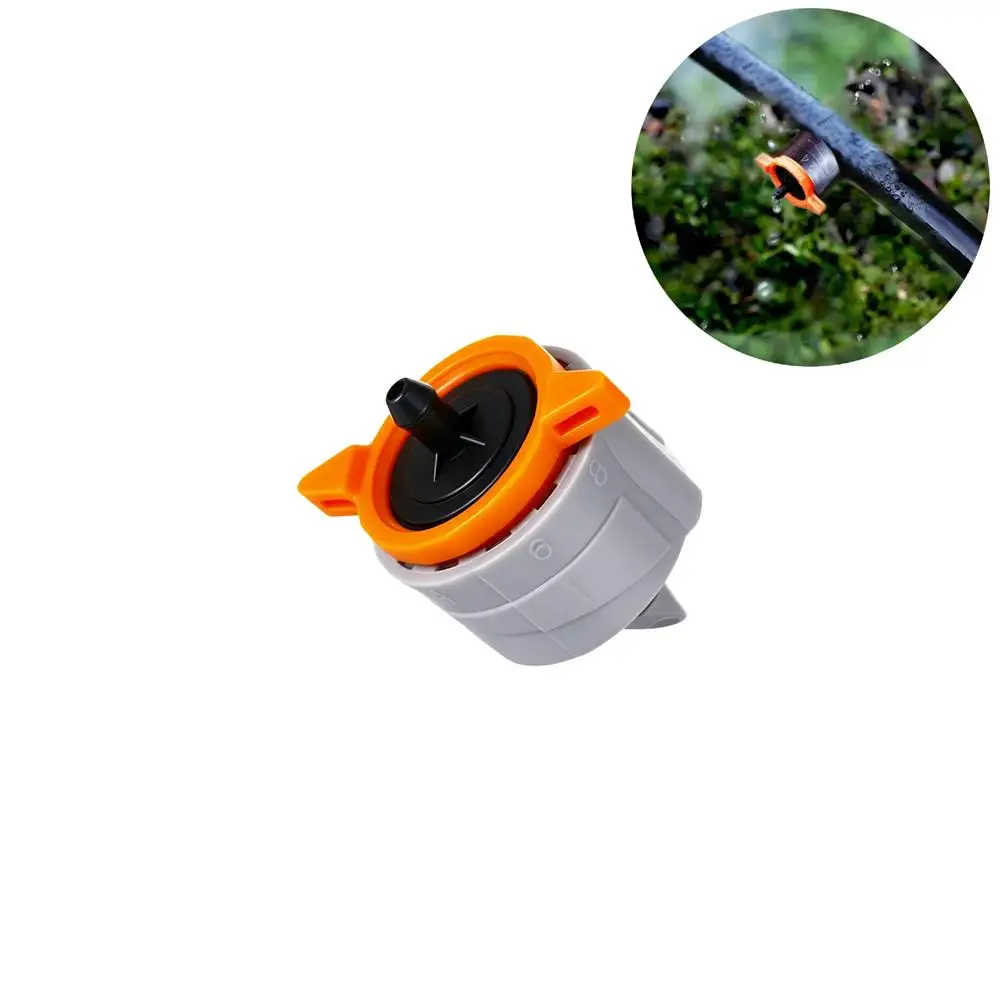 10 Stück Einstellbare Mikro-Tropfer 1-10L/H Durchflussregelung Tropfköpfe für Gewächshaus Balkon Topfpflanzen Gartenbewässerung