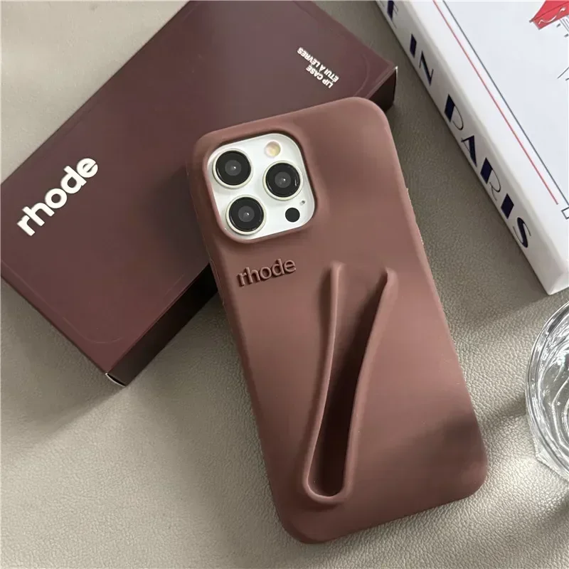 New Color Rhode Lipstick Lip Holder Phone Case for IPhone 16 15 14 13 12 11 Pro Max Autumn Limited Edition with Box Stand Cover