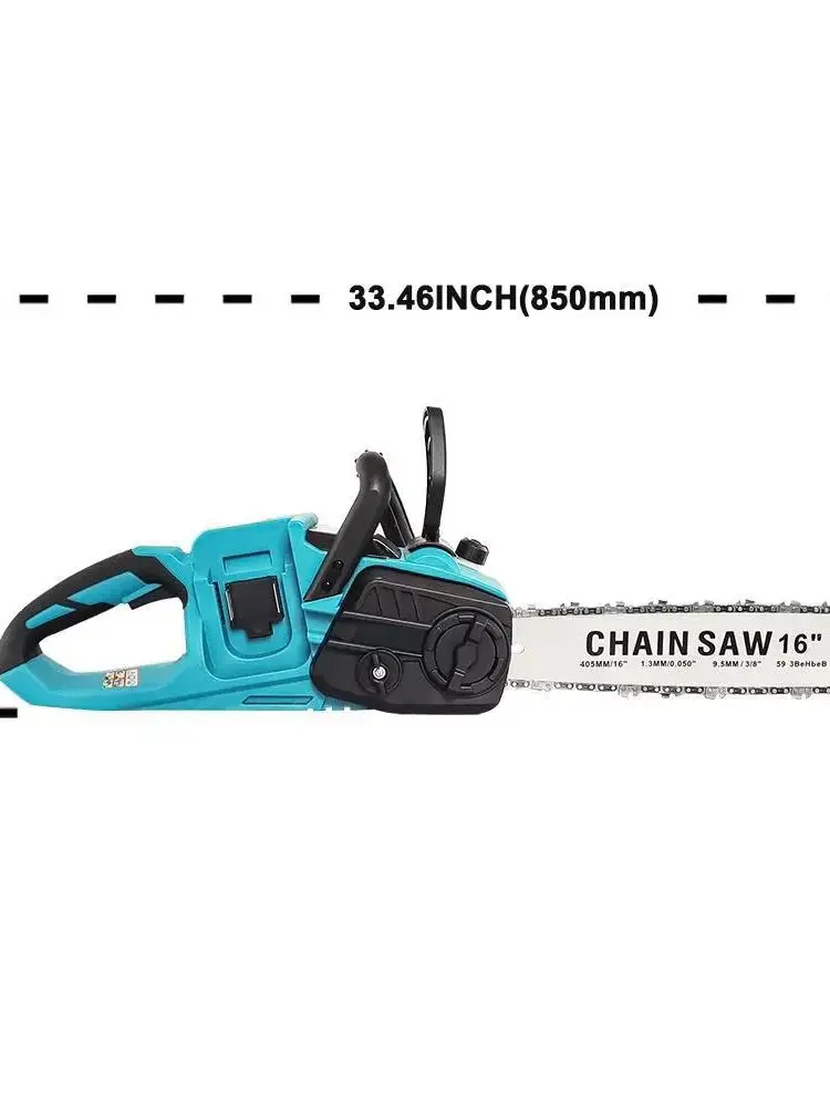 3500W Bürstenlose 16-Zoll-Elektrokettensäge Kabelloses Akku-Gartengerät für Holzbearbeitung und Schneiden, kompatibel mit Makita-Akkus