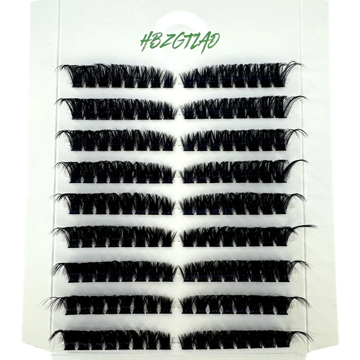 AMSDCN 9 Rows Fluffy Lash Clusters Thick Volume Eyelash Clusters Extensions 60D/80D Left/Right Individual Lashes Cat Eye Lash Ex