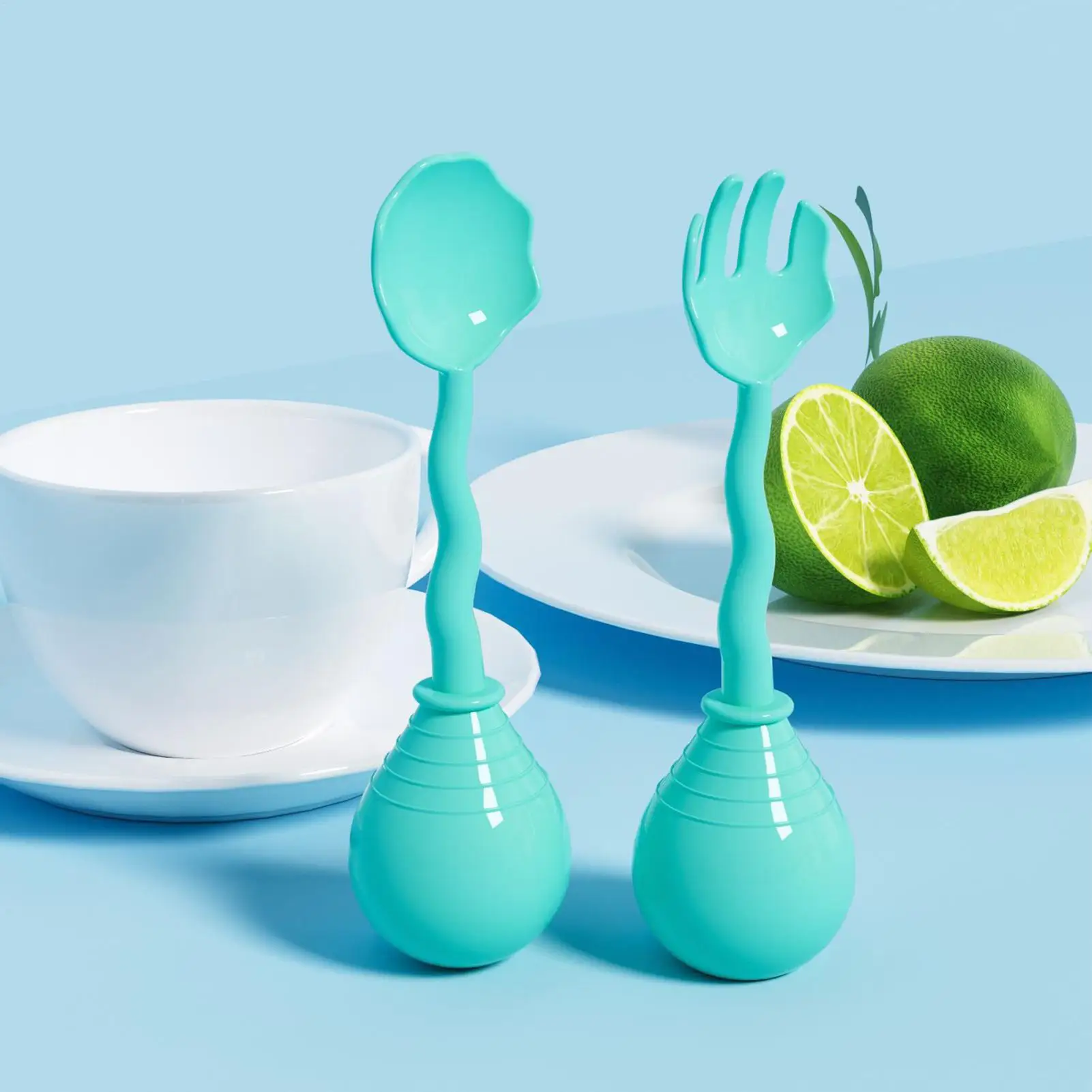 Cucharas para chico, utensilios no pegajosos para niños, utensilios aislados para bebé para la escuela, restaurante, Camping, cocina, sala de estar