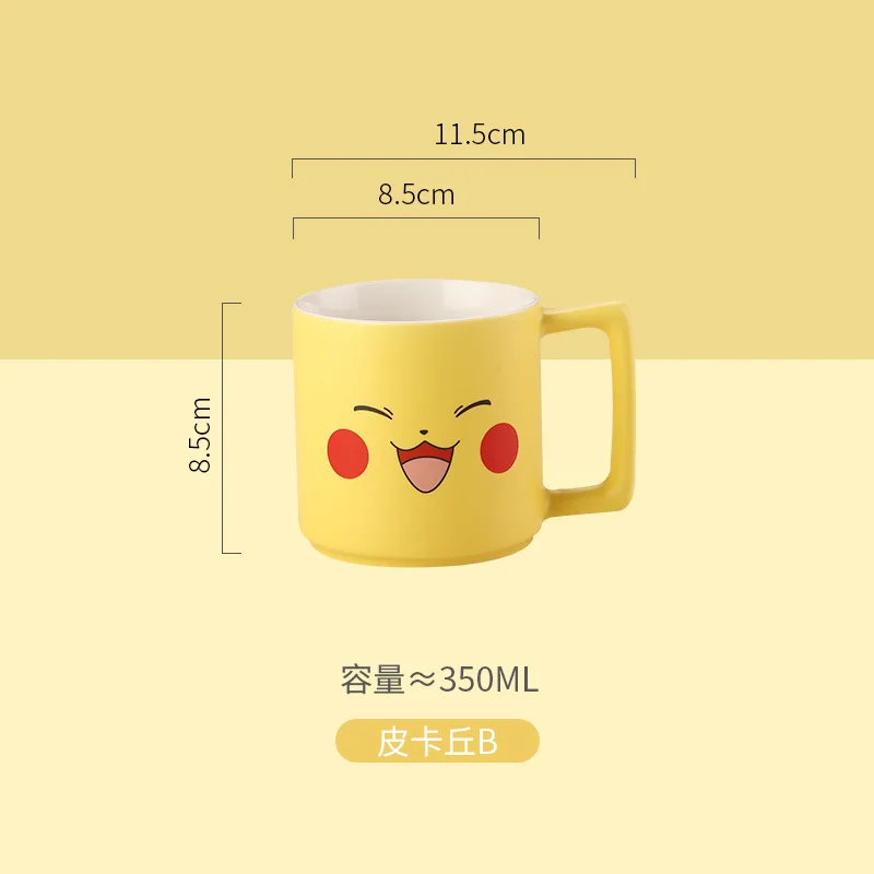 Pokemon Mug Pikachu Charmander Squirtle Psyduck Cartoon Children Creative Water Cup Cute Ceramic Tableware Birthday Gifts