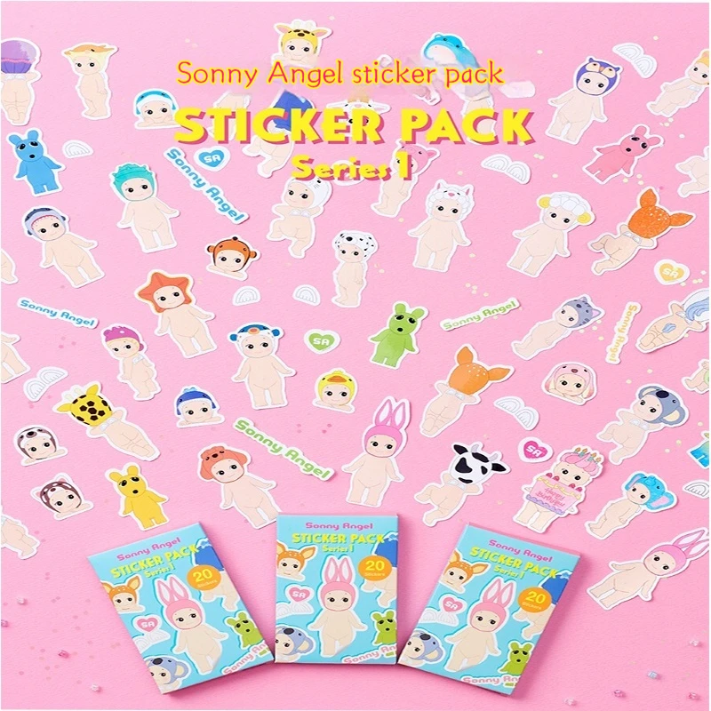 Sonny Angel Sticker Pack Blind Box impermeabile Animal High Beauty Phone Water Cup decorazione per ufficio adesivi carini giocattoli per bambini