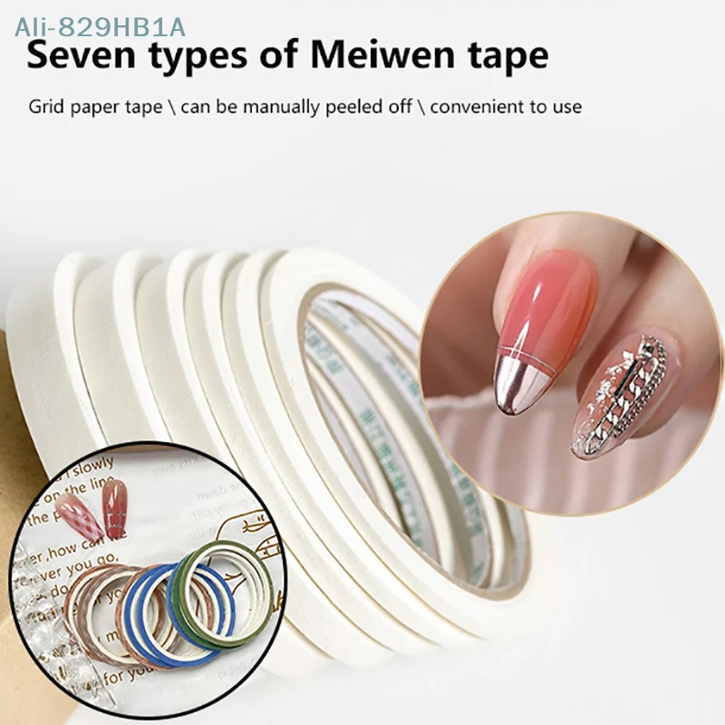 1 Rolls Professional Grade Masking Nail Art Tape Rolls Creative Striping Line Guide Tapes DIY Manicure Pattern Tools