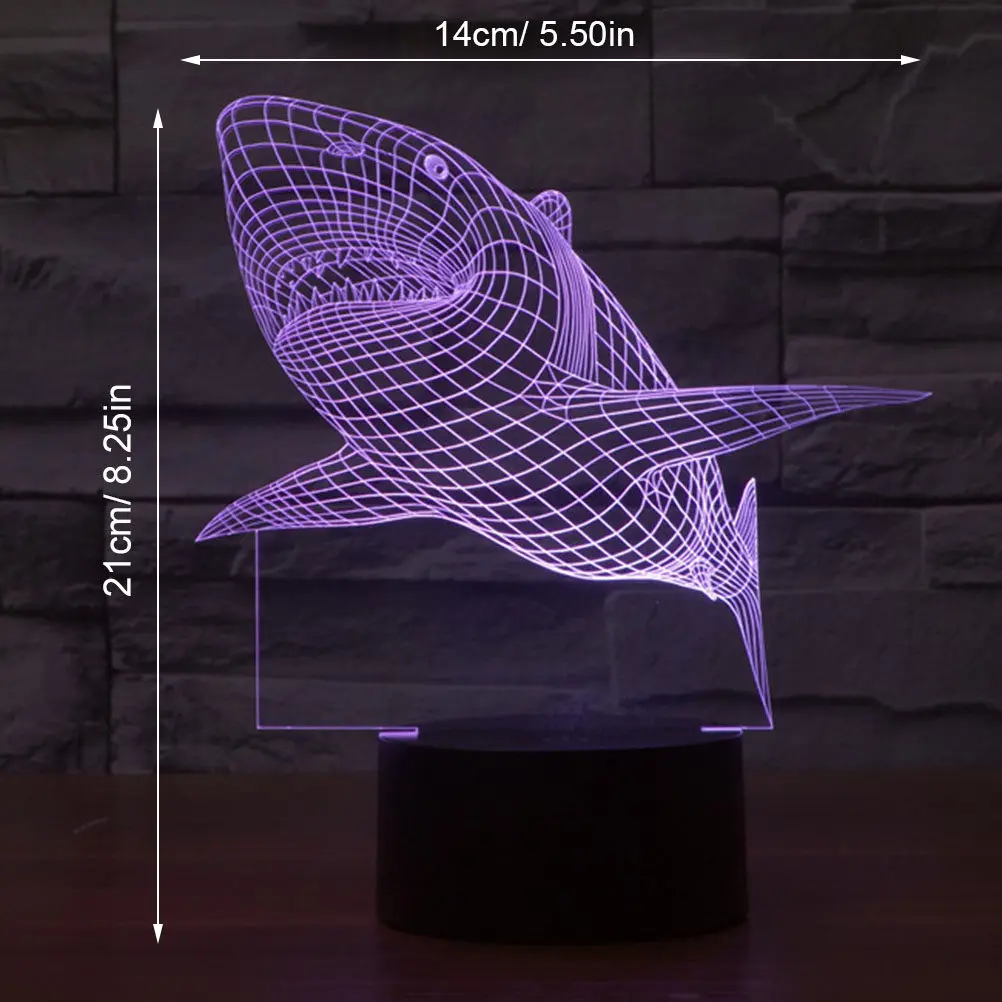 

3 Control Nightlights Bedroom Lamps Color Changing Stand Underwater Desk