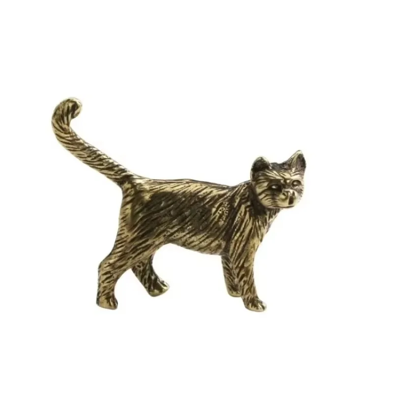 Retro Brass Cat Ornament 6