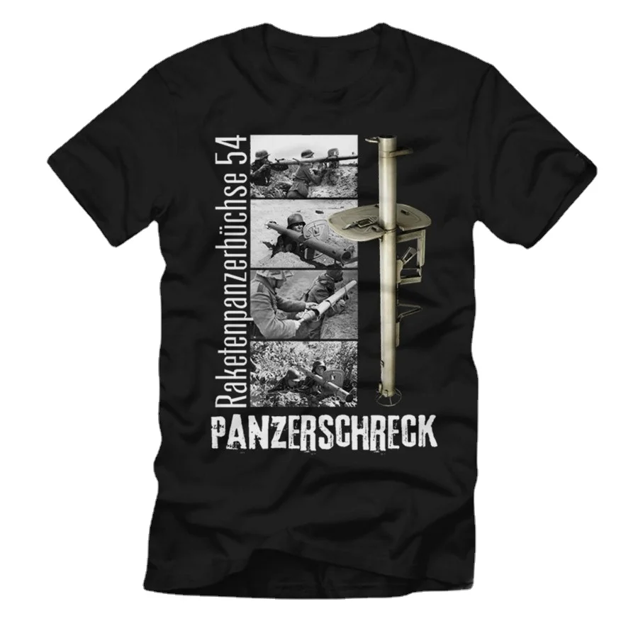 Panzerschreck Raketenpanzerbüchse 54 Wehrmacht Panzerfaust RPzB 54 T-Shirt. Cotton Short Sleeve O-Neck Mens T Shirt New S-3XL