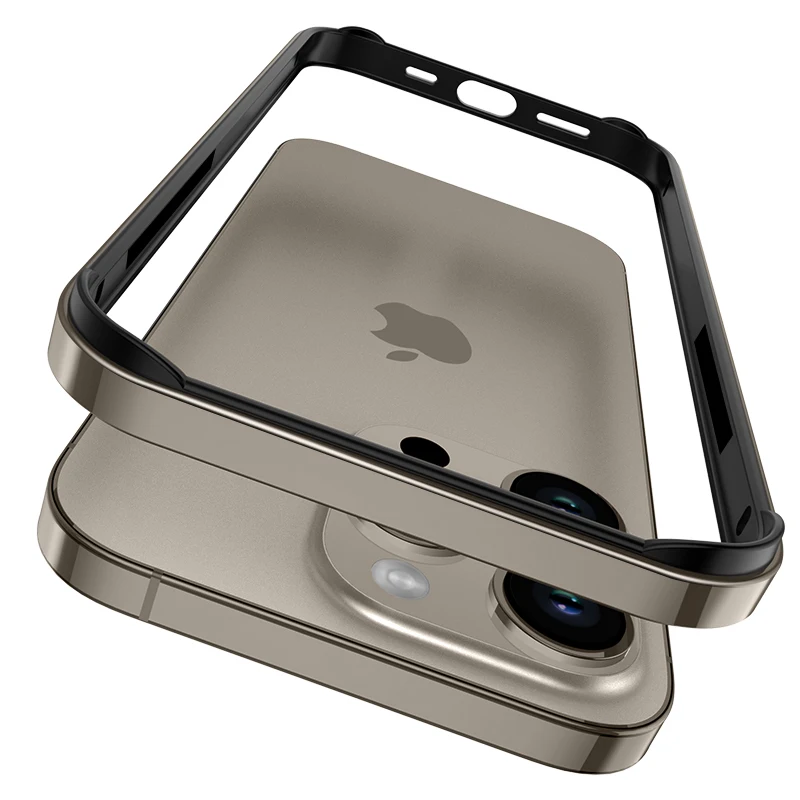 Luxury Anti Scratch Angle Aluminum Bumper Case For iPhone 15 14 13 12 11 16 Pro Max X XR XS 7 8 Plus Hybrid Silicone Light Frame