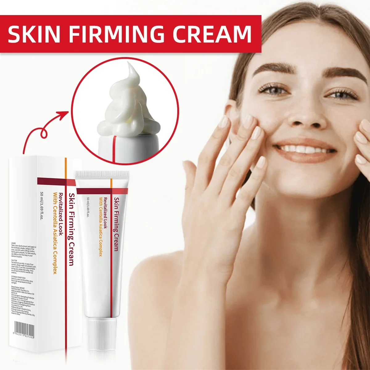 Centella Asiatica Cream Facial Moisturizer Anti Wrinkle Skin Firming Neck Tightening for Dry Skin