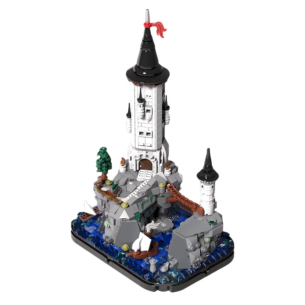 

Gobricks MOC Приморская башня Архитектура Строительные блоки Модель Башня в побережье Кирпичи Собранная игрушка для детей Подарок