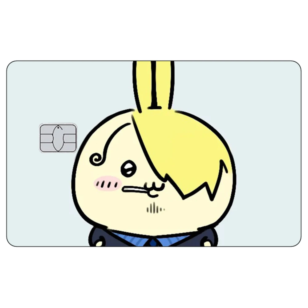 قبعة القش القراصنة لوفي بطاقة الائتمان الجلد لطيف أنيمي ملصقات متوافقة مع بطاقات البنك VISA JCB MasterCard وبطاقات IC الأخرى