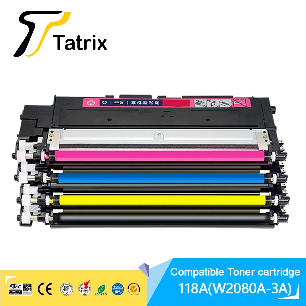 Tatrix For hp 118A Compatible Toner Cartridge W2080A W2081A W2082A W2083A For HP Color Laser 150a/150nw MFP 178fnw/ MFP 179fnw