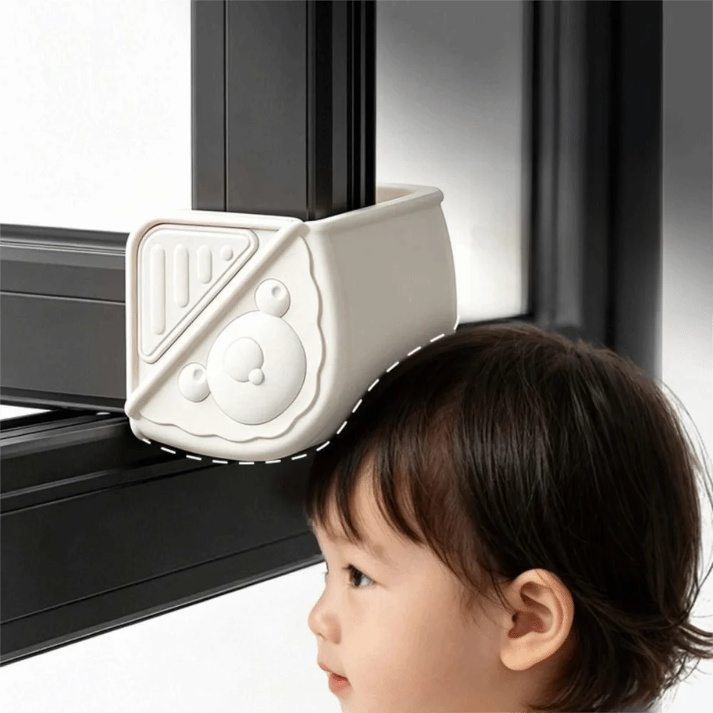 Soft Silicone Window Corner Protector Full Wrap Flexible Material Edge Guard Right Angle Cover Cushioning Design